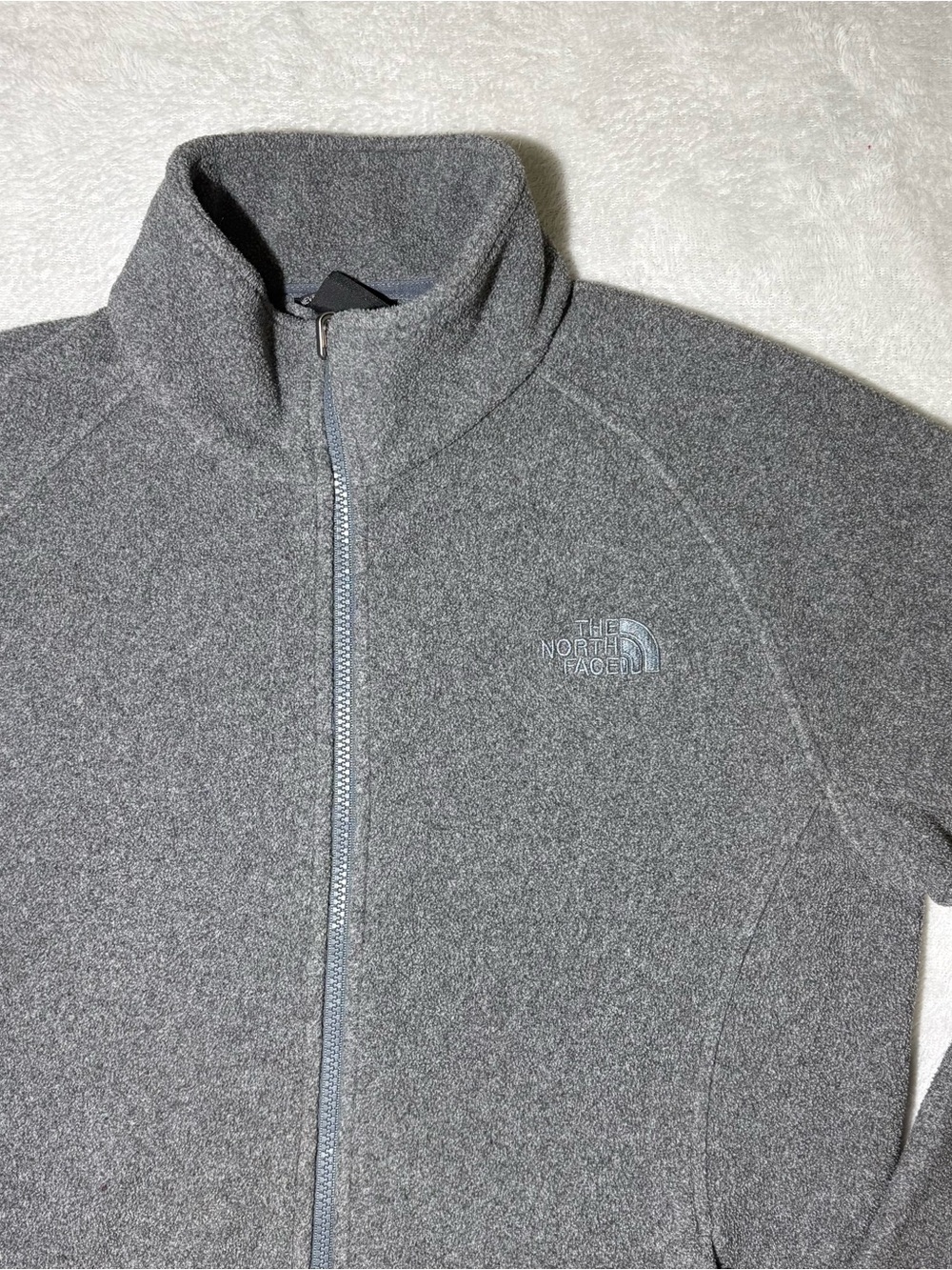 The North Face Men's Glacier Full-Zip Fleece Jacket Grey small C704 F14 - Picture 2 of 10